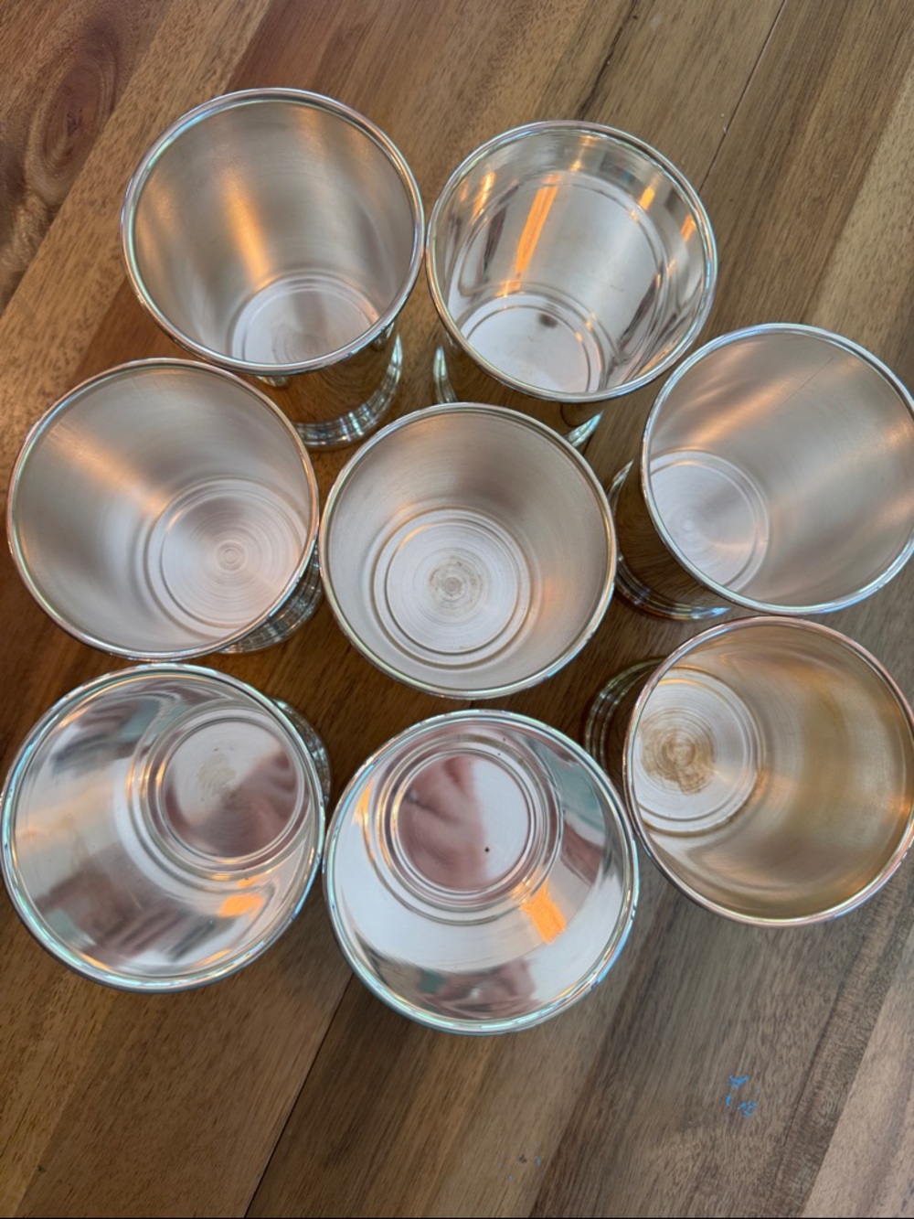 Vintage Mint Julep Cups Set 8 Atlanta Hunter Jumper Classic Sheridan Silverplate - Picture 13 of 17